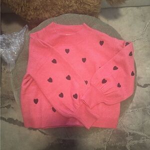 Pink Heart Sweater